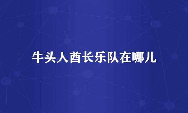 牛头人酋长乐队在哪儿
