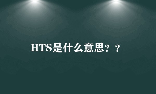 HTS是什么意思？？