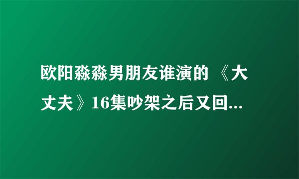 欧阳淼淼男朋友谁演的 《大丈夫》16集吵架之后又回来请罪了？