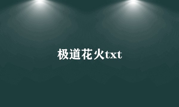 极道花火txt