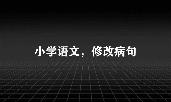小学语文，修改病句