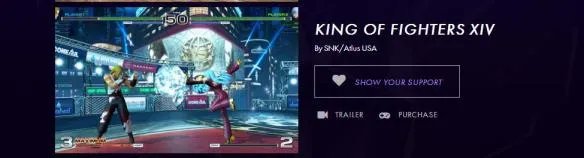 TGA 2016：《拳皇14》入围TGA最佳格斗游戏评选