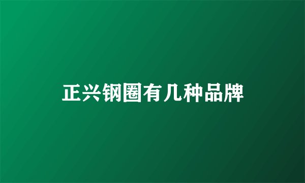 正兴钢圈有几种品牌
