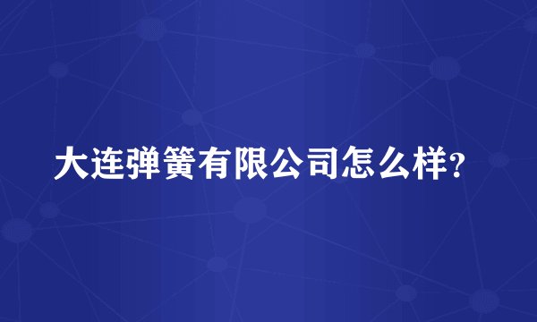 大连弹簧有限公司怎么样？