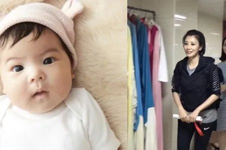 贾静雯为三胎女儿办百日宴与丈夫携手极速前进