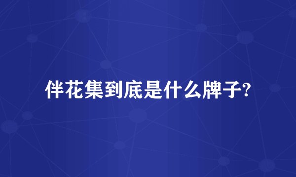 伴花集到底是什么牌子?