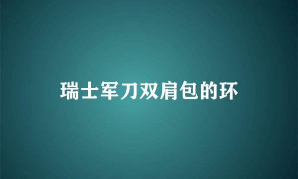 瑞士军刀双肩包的环