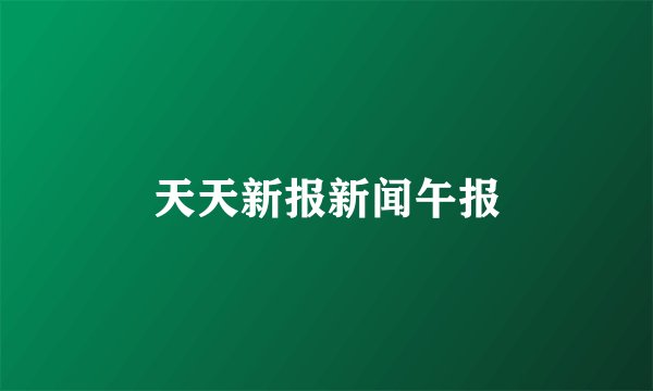 天天新报新闻午报