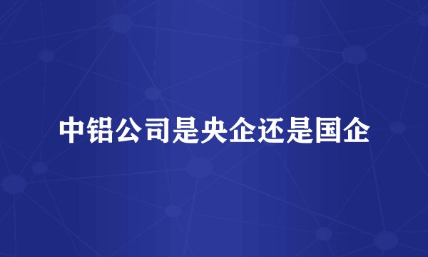 中铝公司是央企还是国企