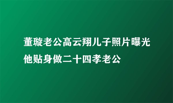 董璇老公高云翔儿子照片曝光他贴身做二十四孝老公