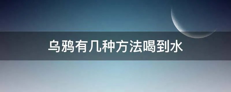 乌鸦有几种方法喝到水