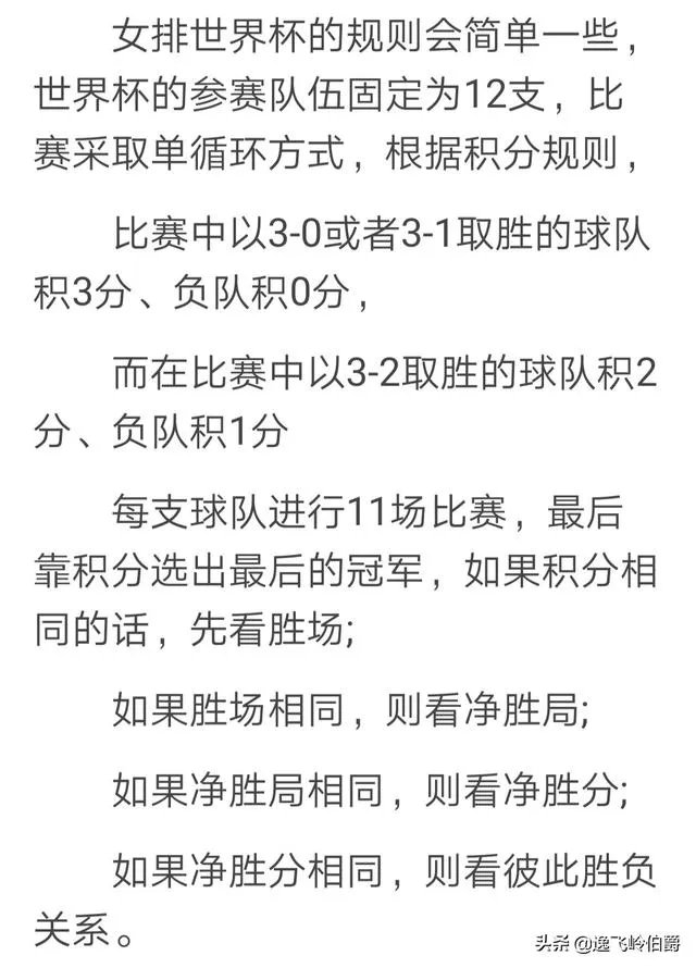 中国、荷兰、美国均3胜0负，为什么女排世界杯排名却是中国第一、荷兰第二、美国第三？