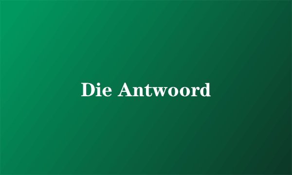 Die Antwoord
