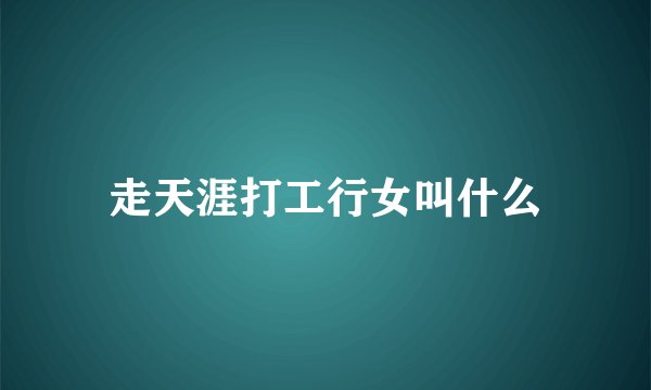 走天涯打工行女叫什么