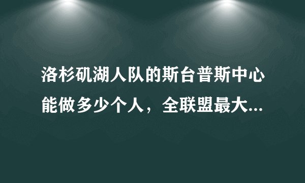 洛杉矶湖人队的斯台普斯中心能做多少个人，全联盟最大的体育场是哪个？