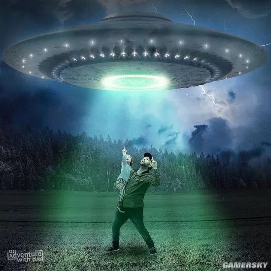 老爸带娃简易模式?大神将孩子PS到恶搞照片中