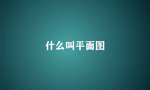 什么叫平面图