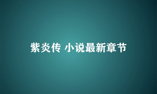 紫炎传 小说最新章节