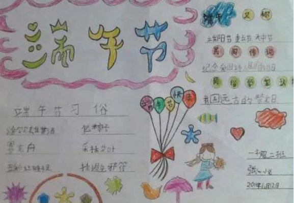 端午节手抄报内容大全2020 2020端午节手抄报写什么内容