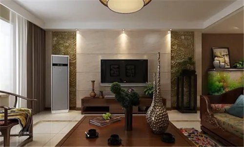 中式电视墙效果图大全   经典而又沉稳中式客厅