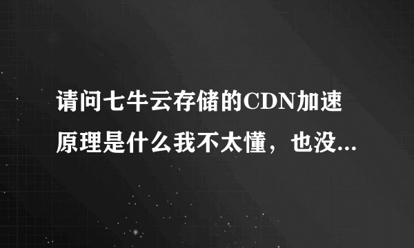 请问七牛云存储的CDN加速原理是什么我不太懂，也没有域名解析啊