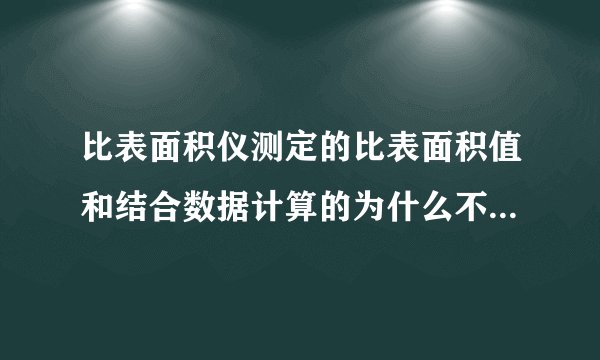 比表面积仪测定的比表面积值和结合数据计算的为什么不一样啊?