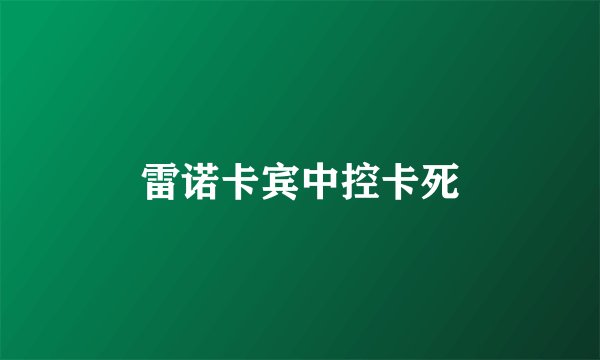 雷诺卡宾中控卡死