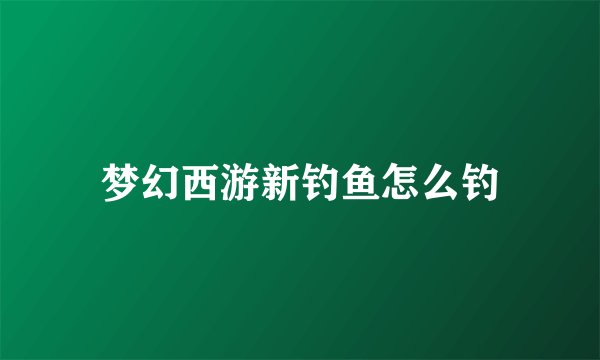 梦幻西游新钓鱼怎么钓
