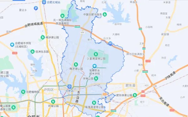 合肥瑶海区范围地图