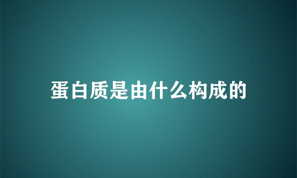 蛋白质是由什么构成的