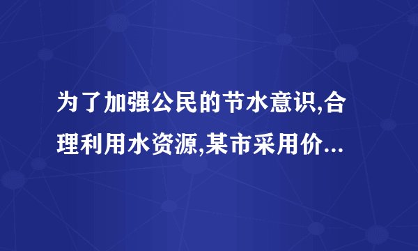 为了加强公民的节水意识,合理利用水资源,某市采用价格调控手段达到节水的目的。该市自来水收费价格见价目表。若某户居民1月份用水8m3,则应收水费：2×6+4×(8−6)=20元。价目表每月水用里单价不超出6m3的部分2元/m3超出6m*不超出10m3的部分│4元/m3超出10m3的部分8元/m3注：水费按月结算(1)若该户居民2月份用水12.5m3,则应收水费多少元?(2)若该户居民3、4月份共用水15m3(4月份用水量超过3月份)，共交水费44元，则该户居民3，4月份各用水多少立方米?