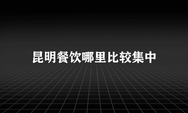 昆明餐饮哪里比较集中