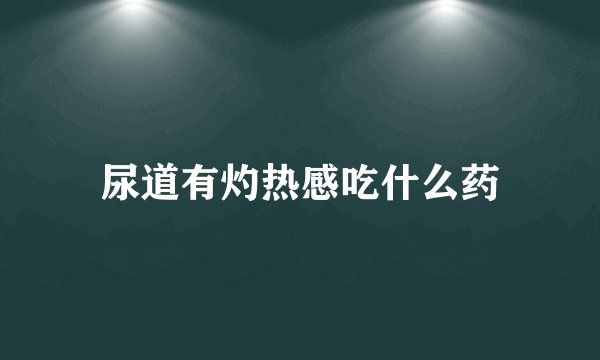 尿道有灼热感吃什么药