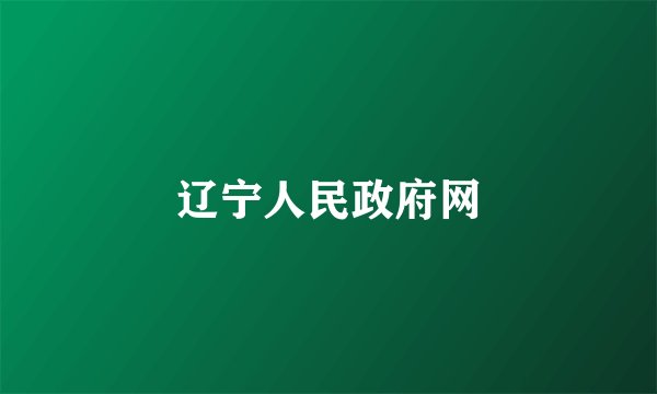 辽宁人民政府网
