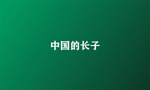 中国的长子