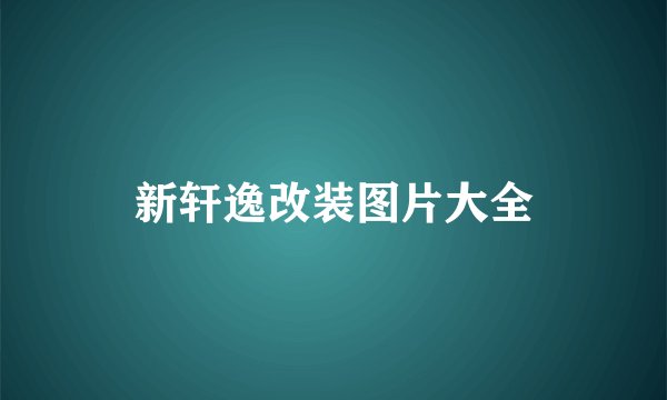 新轩逸改装图片大全