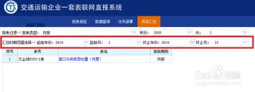 交通运输企业一套表