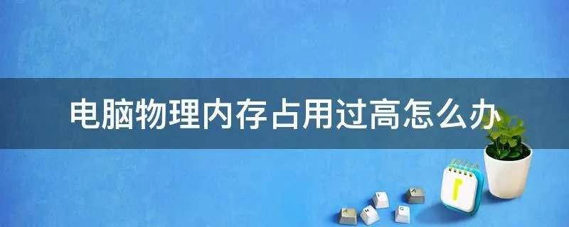 电脑物理内存占用过高怎么办