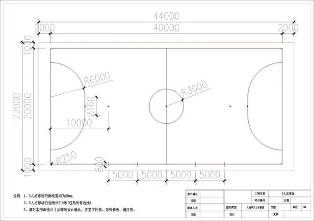各种足球场标准尺寸图文？