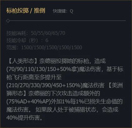 《英雄联盟》狂野女猎手奈德丽技能加点推荐