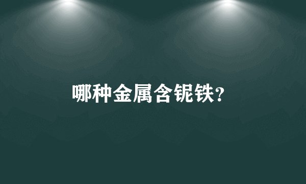 哪种金属含铌铁？