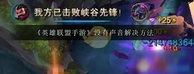 《英雄联盟手游》没有声音怎么办 没有声音解决方法