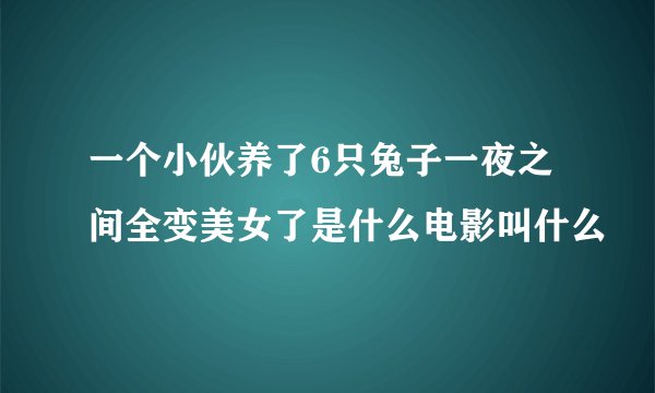 一个小伙养了6只兔子一夜之间全变美女了是什么电影叫什么