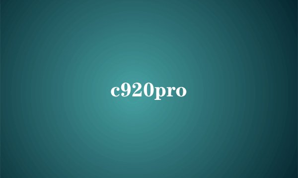 c920pro
