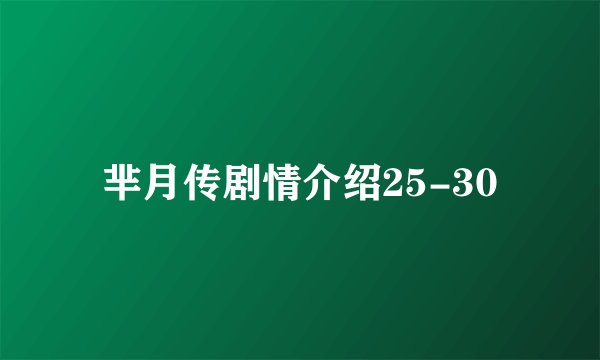 芈月传剧情介绍25-30