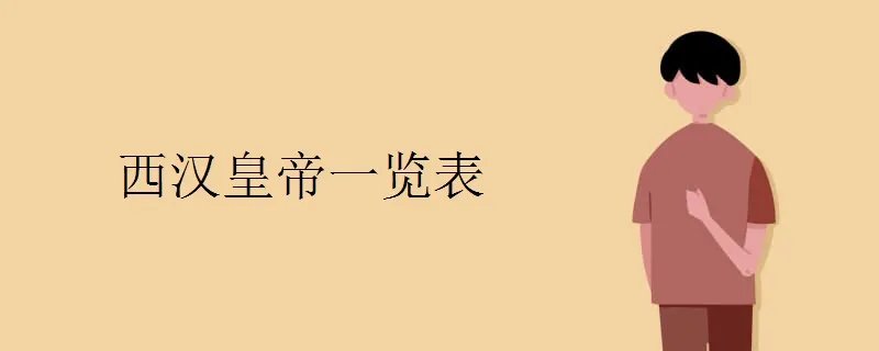 史上最全西汉皇帝一览表