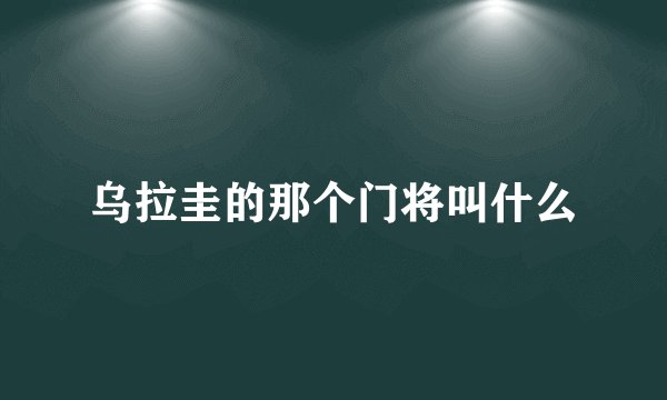 乌拉圭的那个门将叫什么