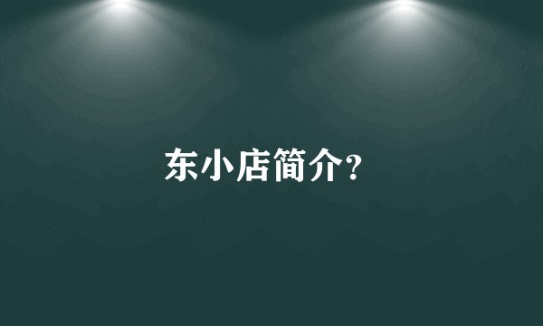 东小店简介？