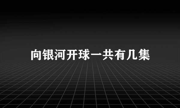向银河开球一共有几集