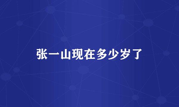 张一山现在多少岁了